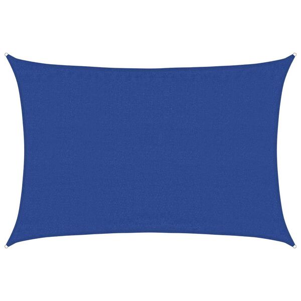 vidaXL Sunshade Sail 1.75 oz/ft&sup2; Rectangular Blue 11.5x14.8' HDPE