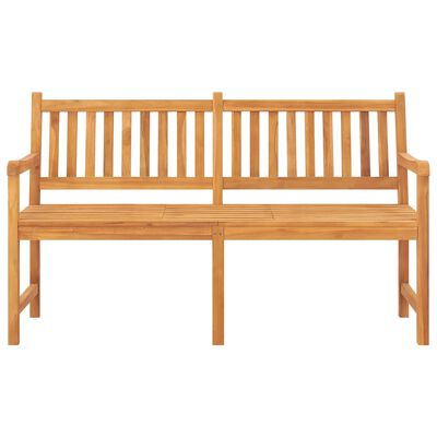 vidaXL 3-Seater Patio Bench with Table 59.1" Solid Teak Wood
