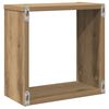 vidaXL Wall Cube Shelf Set of 2 Artisan oak Engineered wood