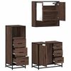 vidaXL Bathroom Furniture Set Brown Oak Engineered wood, Metal, Glass
