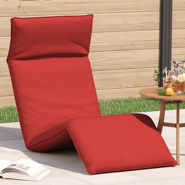 vidaXL Folding Sun lounger Red 68.9x21.3x3.3" Oxford Fabric