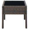 vidaXL Garden Table Brown PE Rattan Medium Durable Garden Table