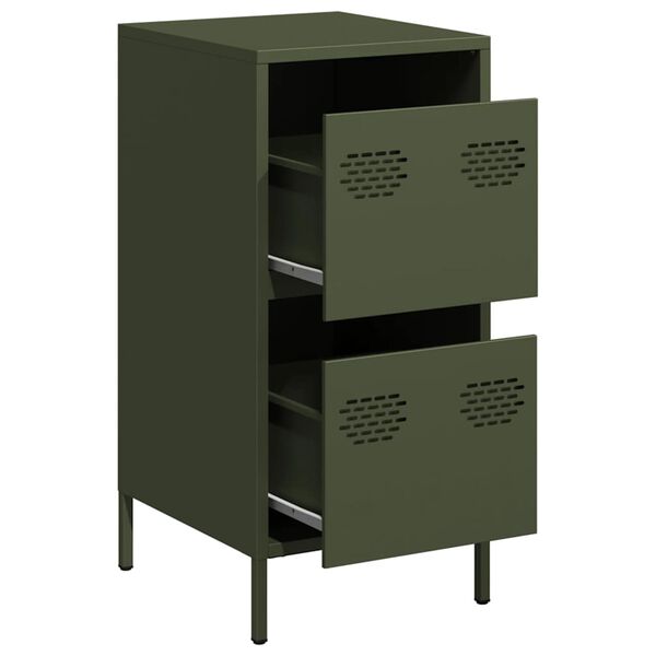 vidaXL Sideboard Olive green Cold-rolled Steel Medium Sideboard