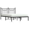 vidaXL Bed Frame Black Steel King Size Bed Frame Rectangular