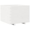 vidaXL Garden Planter White Solid pine wood 23.6x23.6 in Durable