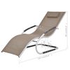 vidaXL Sun Lounger with Pillow Aluminum and Textilene Taupe