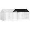 vidaXL Rabbit Cage Silver 400 x 78 x 78 cm Galvanised Steel