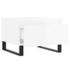 vidaXL Coffee Table Set of 2 High Gloss White Engineered Wood, Metal