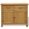 vidaXL Solid Oak Wood Sideboard 35.4"x13.2"x32.7"