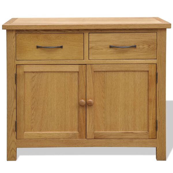 vidaXL Solid Oak Wood Sideboard 35.4"x13.2"x32.7"
