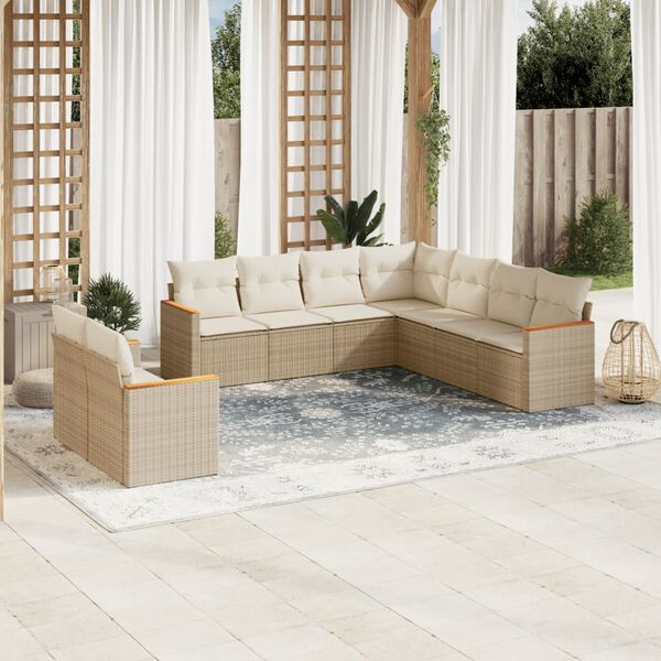 vidaXL Garden Sofa Set Beige