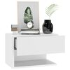 vidaXL Wall-mounted Bedside Cabinet High gloss white Engineered wood