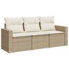 vidaXL Garden Sofa Set Beige PE rattan, powder-coated steel Medium