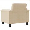 vidaXL Sofa Chair Cream Microfiber fabric (100% polyester), metal, plywood