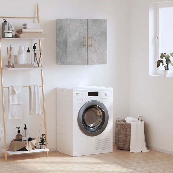 vidaXL Wall Cabinet Concrete Gray 23.6"x12.2"x23.6" Engineered Wood