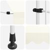 vidaXL Retractable Awning Cream Polyester with PU coating, Steel