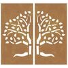 vidaXL Garden Wall Decoration Rusty Corten steel 41.3 x 21.7 in