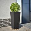 vidaXL Garden Planter Black Cold-rolled steel Large Decorative Inlays