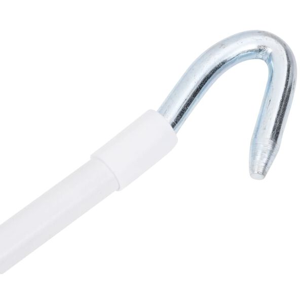 vidaXL Awning Hand Crank White and Silver Steel, Plastic Standard