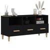 vidaXL TV Cabinet Black Engineered Wood Medium TV Stand Rectangular