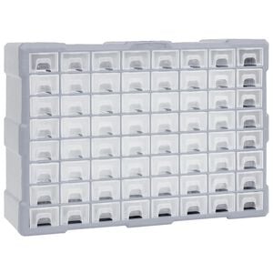 vidaXL Multi-drawer Organizer with 64 Drawers 20.5"x6.3"x14.8"