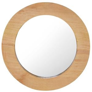 vidaXL Mirror Natural Teak Solid teak wood and glass Medium