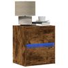 vidaXL Wall-mounted Bedside Cabinet Smoked Oak Engineered wood Compact