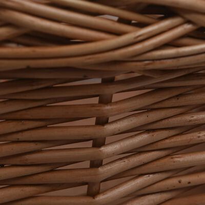 vidaXL Bike Front Basket with Cover 19.7"x17.7"x13.8" Natural Willow
