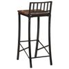 vidaXL Bar Chair Set of 4 Mixed color due to reclaimed wood
