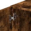 vidaXL Slim Storage Cabinet Smoked Oak 15.7"x16.7"x88.6" Engineered Wood