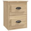 vidaXL Wall-mounted Bedside Cabinet Set of 2 Sonoma Oak Engineered wood