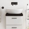 vidaXL Bathroom Countertop Dark Brown 15.7 x 11.8 x (0.8-2.4) " Treated Solid Wood