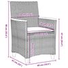vidaXL Garden Dining Set 5 pcs Grey Poly Rattan