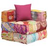vidaXL Pouffe Multicolor Cotton with polyester and foam filling Compact