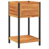 vidaXL Garden Planter Brown Solid Acacia wood, Powder-coated steel Medium