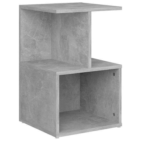 vidaXL Bedside Cabinet Concrete Grey Engineered Wood Small