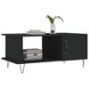vidaXL Coffee Table Black Engineered wood, Iron Medium Coffee Table