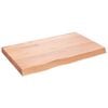vidaXL Wall Shelf Light Brown Solid Oak Wood 31.5 in x 19.7 in x 2.4 in