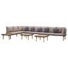 vidaXL Garden Lounge Set Natural wood Solid acacia wood Large