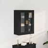 vidaXL Wall Cabinet Black Oak 27.36 x 13.39 x 35.43 in Engineered Wood