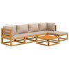 vidaXL Garden Lounge Set Taupe Solid Acacia wood, Polyester Large