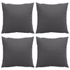 vidaXL Sofa Cushion Set of 4 Anthracite 100% Polyester 16x16 in