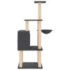 vidaXL Cat Tree Dark Grey Engineered wood, Plush, Sisal Tall Cat Trees