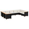 vidaXL Garden Sofa Set Black