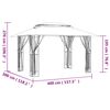 vidaXL Gazebo with Sidewalls Anthracite 157.5"x118.1"x106.3" Steel