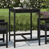 vidaXL Garden Table Black Solid Pine Wood 32.5 x 32.5 x 43.3 in Durable