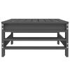 vidaXL Garden Footstool Grey Solid pine wood Standard Modular