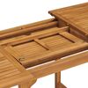 vidaXL Garden Table Warm Teak Brown Solid Teak Wood Medium Extendable