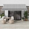 vidaXL Retractable Awning Gray and White