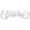 vidaXL 3 Piece Sofa Set with Cushions Light Gray Fabric